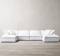 Canapé nuage BTFS009 de style moderne et minimaliste pour salon, avec rembourrage en mousse haute densité et duvet, idéal pour villa et grand appartement.