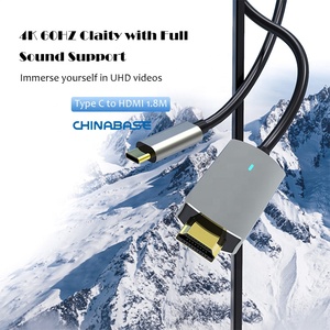 Usb C cho <span class=keywords><strong>HDMI</strong></span> Adapter Cable 4K 60Hz vàng-mạ 6ft nhôm Type-C cho <span class=keywords><strong>HDMI</strong></span> dây Thunderbolt Tương thích cho Macbook máy tính - Product Image 1