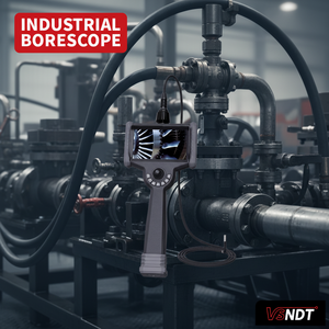 Boroscopio Industrial con Cable Ultra Largo de 6 mm, Pantalla HD de 6'', LED, IP67, Endoscopio de Video a Prueba de Agua para Inspección de Líneas de Aceite en Maquinaria Pesada - Product Image 1