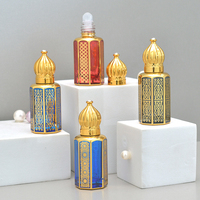 Perfume Árabe Oud de Lujo en Aceite, 3ml, 6ml, 12ml, en Botella de Vidrio con Rodillo Dorado