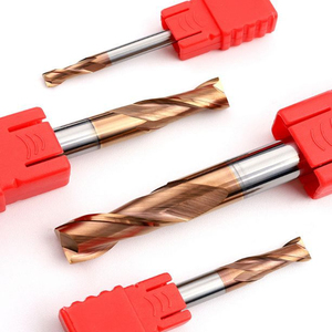 Fraise carrée en carbure de tungstène à <span class=keywords><strong>micro</strong></span>-cannelures 55HRC, revêtement TISIN, fraiseuse CNC de marque YSXD pour cuivre/fer fonte/carbone - Product Image 2