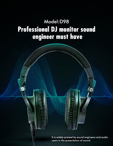 Usine En Gros 6.35mm <span class=keywords><strong>Filaire</strong></span> Moniteur <span class=keywords><strong>Casque</strong></span> Professionnel Studio DJ <span class=keywords><strong>Casque</strong></span> Pliable Sur L'oreille Stéréo Surveillance <span class=keywords><strong>Casque</strong></span> - Product Image 2