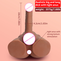 Muñeco Sexual Masculino con Dildo de Silicona Impermeable de 7.08 Pulgadas, Color Natural, para Uso Adulto - Masturbador Unisex para Parejas
