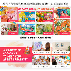 Lienzo en Blanco para Impresión Artística, Lienzo en Blanco sobre Madera, Lienzo de Algodón para Pintar, Lienzo Estirado de Tamaño Personalizado para Pintar - Product Image 4