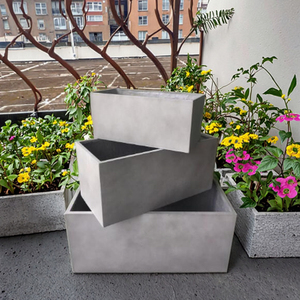Maceta y maceta <span class=keywords><strong>de</strong></span> Fiberstone grande pintada a mano <span class=keywords><strong>de</strong></span> <span class=keywords><strong>diseño</strong></span> moderno al por mayor para uso en el suelo - Product Image 4