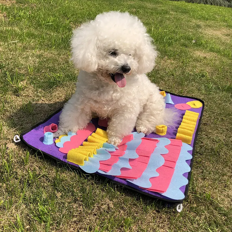 Nhà Sản Xuất Bán Buôn Ăn Có Thể Giặt Di Động Polyester Pet Dog Đầy Màu Sắc Snuffle Mat