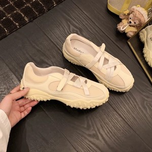 Zapatos de Plataforma Estilo Coreano - Nuevos Zapatos Deportivos de Ballet con Velcro, Estilo Vintage Versátil 2026 - Product Image 1