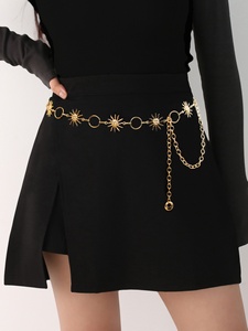 Cintura a Catena Circolare in Metallo per Donna, Stile Punk Hip-Hop Retrò Esagerato, Moda Europea e Americana Happy Sun - Product Image 2