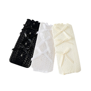 Petite fille sur le mollet enfants Lolita chaussettes enfants sur le genou <span class=keywords><strong>bas</strong></span> nœud Style princesse genou chaussettes hautes - Product Image 3