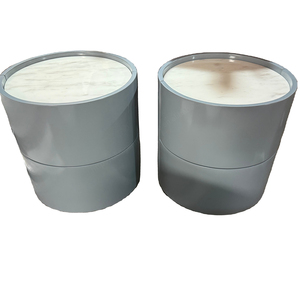 Mesita de noche de armario de almacenamiento superior de mármol contemporáneo personalizado para dormitorio para uso en el hogar o la sala de estar del Hotel - Product Image 1