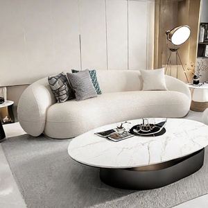 Bộ ghế sofa cong màu kem, được sản xuất theo yêu cầu cho các tiệm làm đẹp và cửa hàng quần áo. Có nhiều kích cỡ khác nhau. - Product Image 3