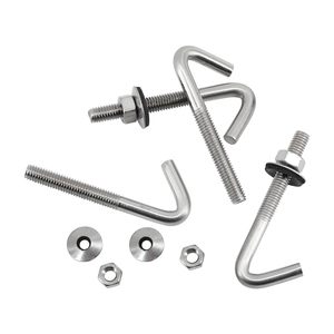 7 hình dạng tường móc dài chân 304 thép không gỉ mái Neo bu lông J bê tông Neo vít có tính năng phẳng Hex Nut máy giặt - Product Image 3