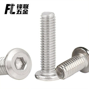 Tornillos hexagonales de cabeza plana biselada de acero inoxidable 304 Fenglian M6 M8, tornillos para muebles, grado A A2-70 GB70-85 - Product Image 2