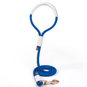 สายจูงสัตว์เลี้ยง สีฟ้า โพลีเอสเตอร์ หูจับบุนวม คลิปโลหะผสมสังกะสี เชือกจูงสุนัข 120 ซม. - Product Image 1