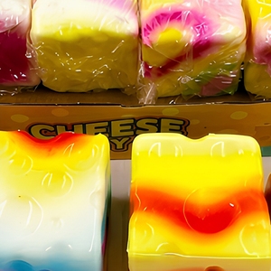 Nuevo Juguete Antiestrés de Goma con Forma de Queso Arcoíris Colorido, Suave, de Ascenso Lento, para Aliviar el Estrés - Product Image 3