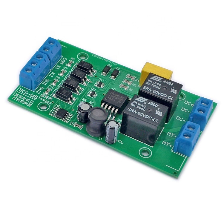 Taidacent 5/12/24V Volt Motor Forward and Reverse Reversing DC Motor with Limit Switches DC Motor Controller Forward Reverse