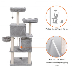 Árbol para Gatos Multinivel para Rascar y Escalar, Diseño Moderno, Fabricación OEM, Cama para Rascar Personalizada, Torre Tipo Condominio, Casa para Mascotas Felices - Product Image 4