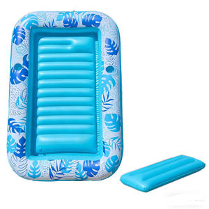 Lit flottant gonflable extra large carré avec dossier pour la piscine, le bain de soleil et la relaxation - Product Image 5