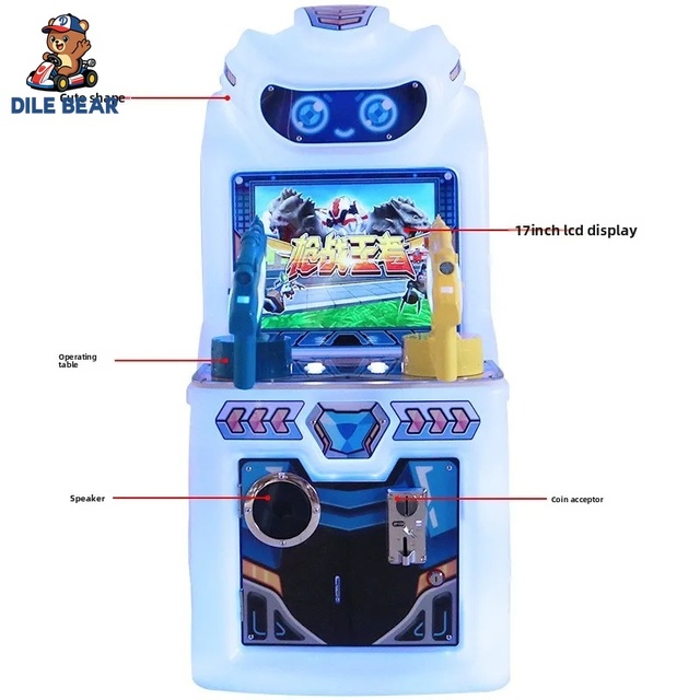 Children Arcade Machine Robot Design Coin Operated LCD Screen Interactive Kids Game Machine Commercial Shopping Mall Amusement