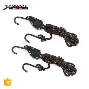 1/4 "12ft 2pack Cargo pesante cricchetto puleggia corda gancio Kayak legatura verso il basso cinghie canoa prua poppa