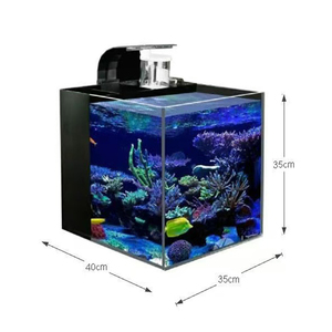 Aquarium d'eau douce carré blanc de luxe de 20 gallons, aquarium en plastique écologique, décoration de la maison pour salle à manger - Product Image 4