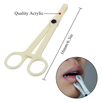 Hadiyah Beauty New Pinzette Abgerundete geschlitzte Einweg-Septum für Lippen Nabel Zunge Bauch Ohr Nase Werkzeuge Einweg-Piercing-Klemme