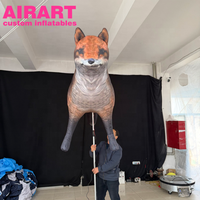 Marionnette gonflable loup pour décoration d'événements - Campagne Initiative Animaux Gonflables