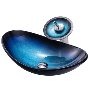 Lavabo <span class=keywords><strong>d</strong></span>'extérieur en forme de bateau bleu, facile à installer, pour salle de bain, fabriqué en Chine - Product Image 4