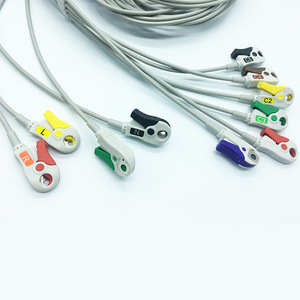 Compatibel Voor Mindray Eendelige <span class=keywords><strong>Ecg</strong></span> Kabel 10 Lead Ekg Kabel Met Leadwires, Clips, 10K Weerstand Iec - Product Image 6