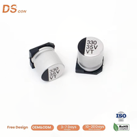 Condensateur électrolytique SMD 35V 330μF 10x10.5mm, haute stabilité de filtration, pour les appareils connectés et l'électronique grand public