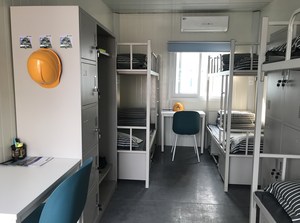 Casa Prefabricada Modular de 2-3 Pisos, Color Blanco Personalizado, <span class=keywords><strong>Contenedor</strong></span> Plano de Acero Reforzado y Transpirable <span class=keywords><strong>para</strong></span> Edificio de Oficinas - Product Image 3