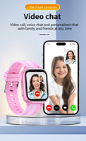 Reloj Inteligente para Niños con 4G, GPS, Wi-Fi, Cámara, SIM, SOS, Localizador, Monitor de Sueño, Calendario, Resistente al Agua IP67, Correa de Silicona, 8GB de ROM