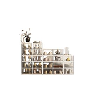 Paquete de 12 Cajas de Almacenamiento de Zapatos Grandes, Organizador de Zapatos Apilable de Plástico Transparente - Product Image 6