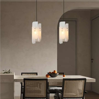 BGST LED Marbre Pendentif Lumière Creative Design Lampes Décor À La Maison Restaurant Chambre Chevet Simple Marbre Petit Lustre