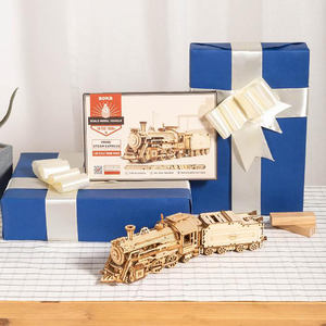 Juguetes de Ensamblaje <span class=keywords><strong>Robotime</strong></span> <span class=keywords><strong>Rokr</strong></span> con Certificado CPC, MC501, Rompecabezas 3D de Madera para Adultos, Modelo de Tren de Vapor - Product Image 4