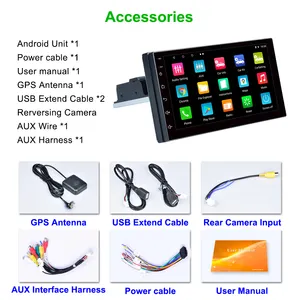LAESD 7 "9" 10.1 "autoradio android 1 din carplay touch screen carplay gps sistema stereo per auto singolo din