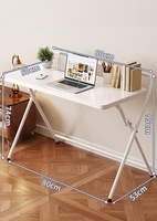 Vente directe d'usine Bureau pliable moderne Bureau d'ordinateur pliable Pas d'installation Pratique Table de bureau pratique