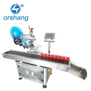 Máquina de etiquetagem automática, etiqueta plástico da superfície da máquina da etiquetagem 60-100 pcs/min