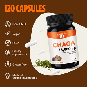 Suplemento Nutracéutico de Hongos Chaga, 14000mg, Favorece el Bienestar General, 120 Cápsulas de Hongos Chaga - Product Image 3