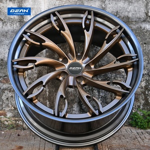 Pour <span class=keywords><strong>TESLA</strong></span> <span class=keywords><strong>Model</strong></span> <span class=keywords><strong>X</strong></span> DEAN DP149 Jantes forgées en 2 parties 21/22/23" 5X112 5X114.3 5X120 5X130 Bronze brillant Noir Jantes personnalisées - Product Image 3