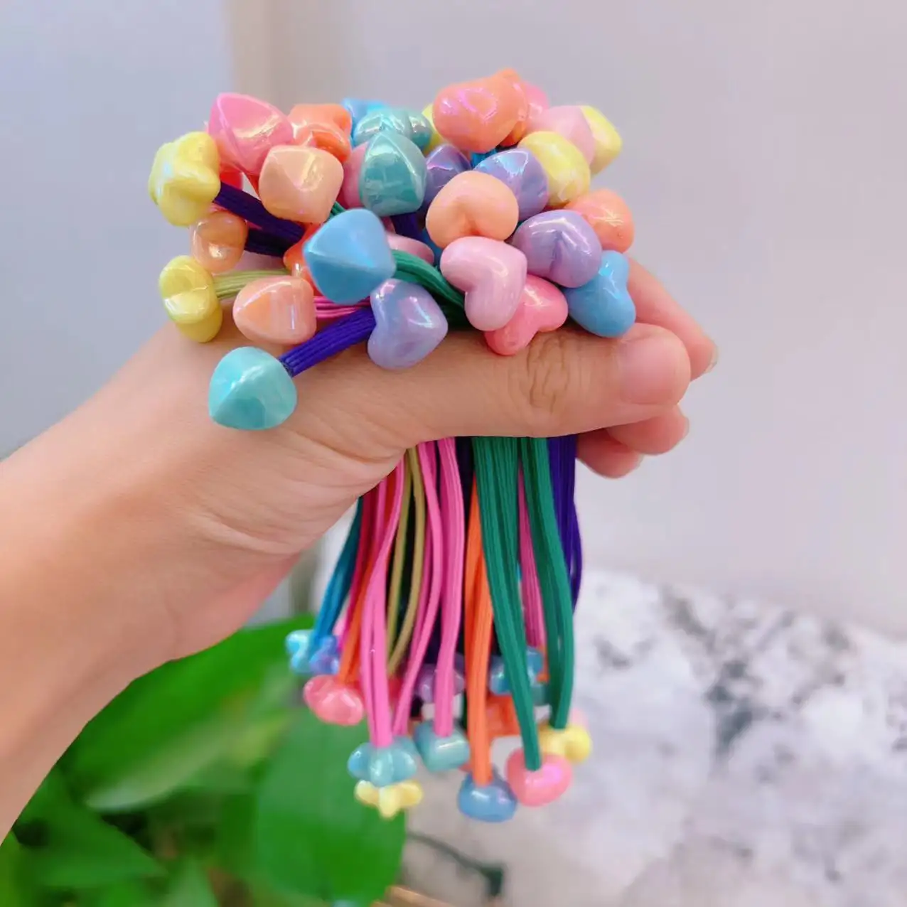 MYLULU Best Service For You Baby Girls Bubble Ponytail Holder Accessories Elastic Hair Bands Knocker Ball Hair Ties