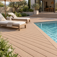 Système de terrasse modulaire à hauteur réglable, plateforme de terrasse en WPC pour jardin, patio, terrasse