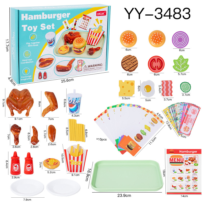 Ensemble de frites burger en bois D