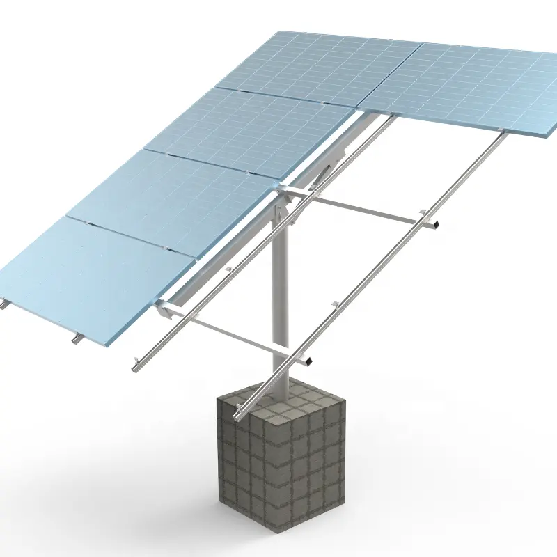 Foundation beton tenaga surya sistem pemasangan tanah surya sistem dudukan batang tunggal