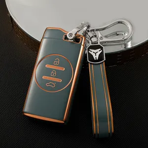 Échantillon gratuit d'accessoires de style de voiture pour Chery Tiggo 8 Arrizo 5 Pro Gx 5x eQ7 Tiggo 7 Pro 2020 TPU housse de clé de voiture porte-clés