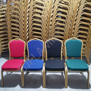 Nuevas sillas apilables para Hotel, marco dorado, sala de banquetes roja, silla para eventos, Bjflamingo, venta al por mayor, sillas para banquetes de Hotel para eventos - Product Image 3