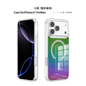 Funda magnética de calidad con láser de colores y cubierta trasera transparente para iPhone 17 Pro Max 16 15 14 13 12 11, y para Samsung S26 - Product Image 6