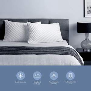 <span class=keywords><strong>Almohada</strong></span> de cama doble mediana, <span class=keywords><strong>almohada</strong></span> firme ajustable de espuma viscoelástica triturada para durmientes de lado a vientre - Product Image 5