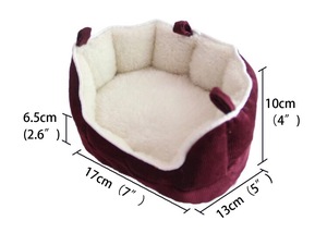 Petit animal de compagnie hiver chaud hamac cochon d'Inde Hamster canapé-lit avec crochets amovible lavé coussin pour animaux de compagnie ours doré laine <span class=keywords><strong>Den</strong></span> - Product Image 3