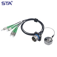 Connecteur à fibre optique ARINC 801 D38999/20KC04N à 4 cœurs, prise circulaire à sertir, montage sur bride, étanche, pour l'aérospatiale et l'aviation